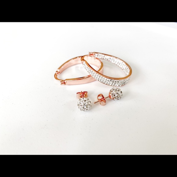 devin rose Jewelry Rose Gold Oval Hoop Earrings By Devin Rose